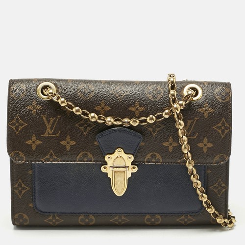 LOUIS VUITTON（LV） Borsa Louis Vuitton blu marina monogramma tela Victoire