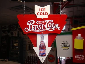 PEPSI COLA BOTTLE STYLE 1940S 1950S 1960S 3-D NOSTALGIC ADVERTISING SIGN - Picture 1 of 6