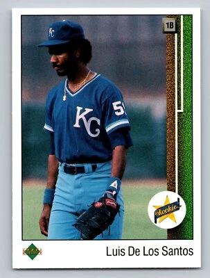 Luis de los Santos RC Rookie 1989 Upper Deck #12 Kansas City Royals - Image 1 of 2