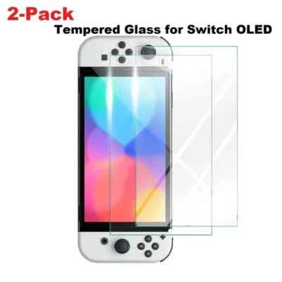 Tempered Glass Screen Protector For Nintendo Switch OLED - 2 Pack Transparent HD - Image 1 of 4