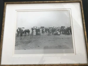 Vintage 1900's #'d B&W Framed Family Horse/Buggy Print Public Archives Dover, DE - Picture 1 of 5