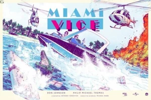 Miami Vice Ben Terdik - 24"x36" 2018 #14 de 35 como nuevo - Imagen 1 de 6