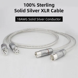 Cable equilibrado XLR Preffair X451 99,998 % plata pura enchufe de interconexión de audio HiFi - Imagen 1 de 6