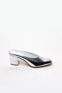 Toboganes de mula Maryam Nassir Zadeh metálicos plateados EE. UU. 9,5 (talla 40) - Imagen 1 de 4