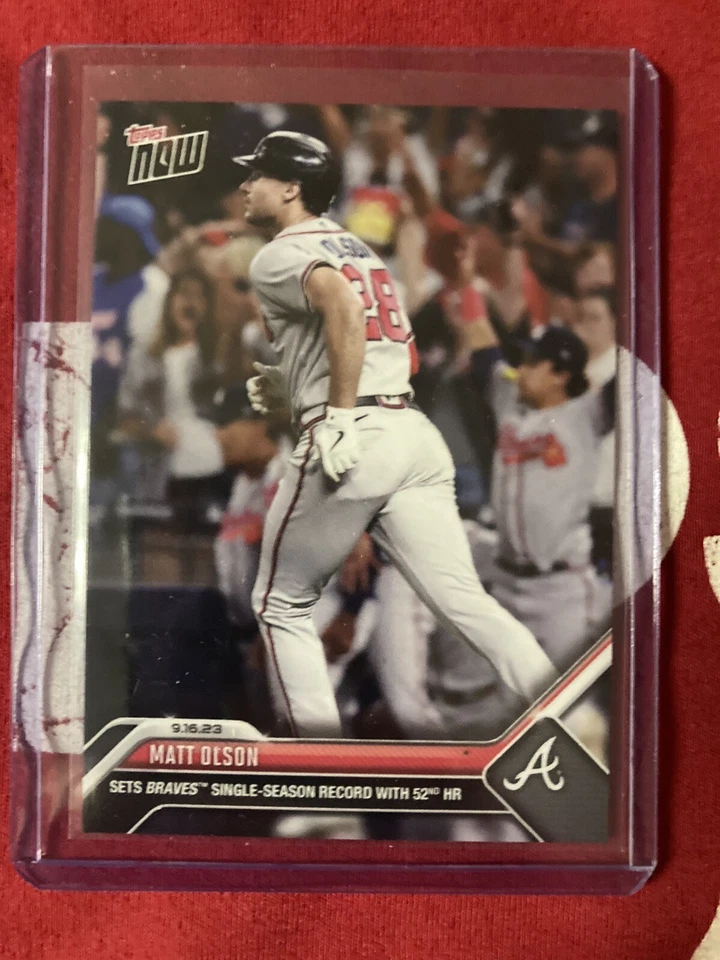 2023 Topps Now Matt Olson #874 mint  Atlanta Braves Record 52 HR - Image 1 of 3