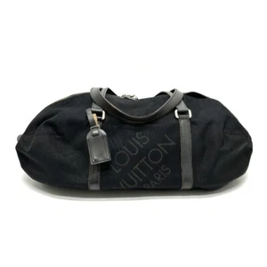 LOUIS VUITTON M93066 Damier-Jean Akatan Hand Bag Shoulder Bag Canvas Black - Picture 1 of 17