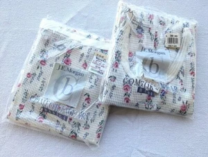 Vintage J.E. Morgan Thermal Tank Top Shorts Set Womens Size Large 2X Floral 80s - Picture 1 of 7