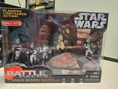 Star Wars Battle Packs Mace Windu's Attack Battallion Figure Set Clone Troopers - Image 1 of 4