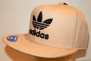 Adidas Originals Flatbill Trefoil Chain Snapback Hat / Cap Tan / Black IU9583 - Picture 1 of 3