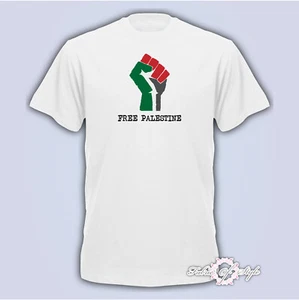 Camiseta para hombre FREE PALESTINE GAZA FREEDOM - blanca - Imagen 1 de 1