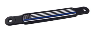 USA Police Thin blue line flag Screw On License plate Emblem Car Decal badge - Imagen 1 de 5