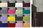Polycotton Plain Dyed Fitted Valance Sheet Bed Linen Single Double Super King