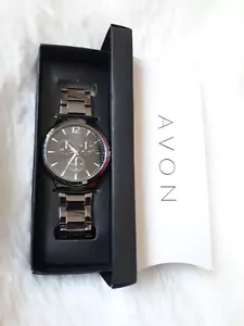 AVON "Men's Metal Link Watch" (Quartz Movement / Link Band) ~ NEW!!! - Picture 1 of 6