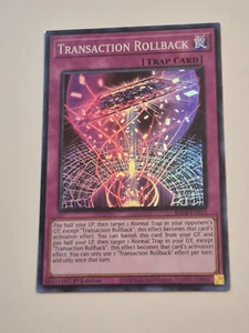 Transaction Rollback (RA04-EN105) 1st Edition - Secret Rare - Near Mint - Picture 1 of 3
