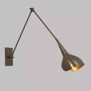 Single 1 Light Articulated Sconce Mid Century Modern Stilnovo Brass Wall Lamp - Picture 1 of 5