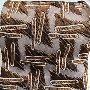 Corbata Salvatore Ferragamo Italia 100% Seda Gráfico Repetitivo Patrón Marrón - Imagen 1 de 5