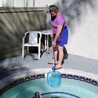 #F Swimming Pool Leaf Catcher Skimmer Net with 3 Sections 150cm Telescopic Pole