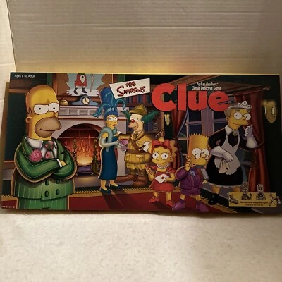Vintage The Simpsons Clue Board Game First Edition 2000 Complete in Box~ Parker - Image 1 of 4