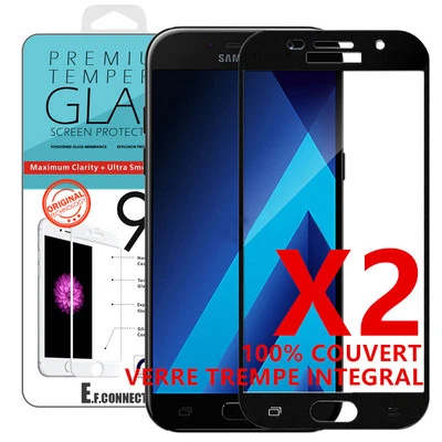 pour Samsung GALAXY A5/A3 2017/2016 VITRE VERRE TREMPE Film protection Full - Photo 1/4