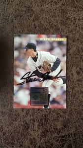 1996 Donruss Steve Sparks rookie #3 -Milwaukee Brewers - Autographed!
