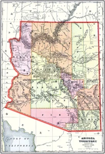 Arizona Territory - 1901 - Map Poster - Picture 1 of 1