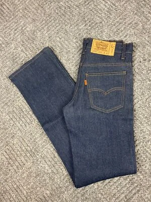 Vintage 80's Levi's 716 Saddleman Student Jeans 28x32 Dark Wash Bootcut NOS - Image 1 of 4