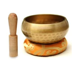 Nepal Tibetan Buddhist Bowl Set Pad Ring Mallet Meditation Singing Bowls - Bild 1 von 8