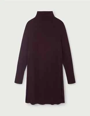 The White Company Side Split Long Wool Cashmere Jumper, Red, Large, RRP £110 - Image 1 of 4