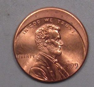 Error Penny BU Red 1999 Lincoln Penny Off-Center.  #10 - Picture 1 of 5