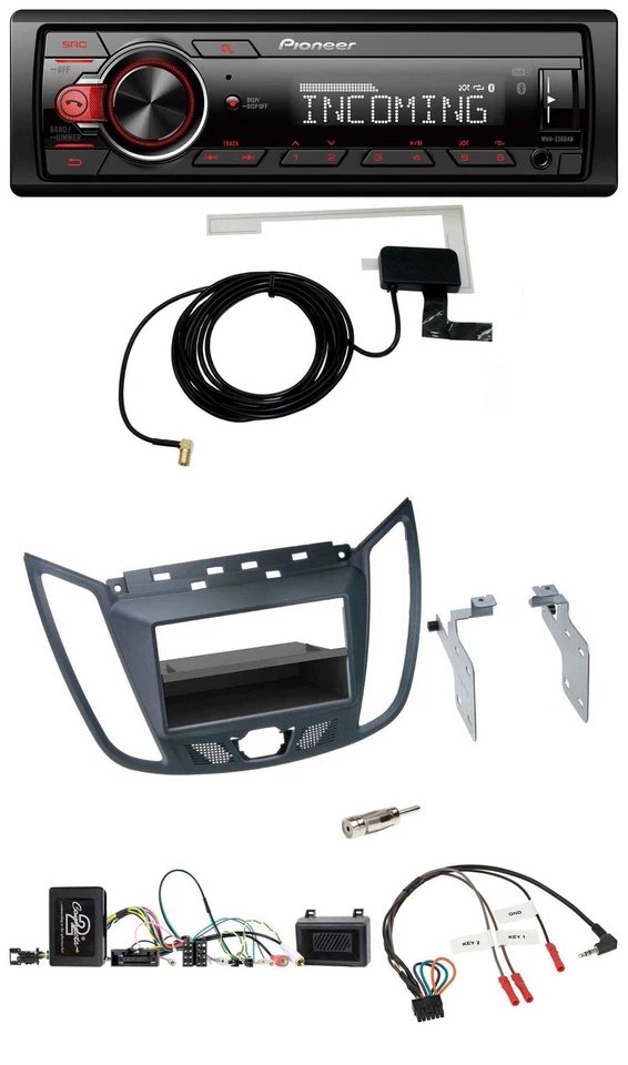 Pioneer MP3 Lenkrad CD DAB USB Autoradio für Ford C-Max Kuga dunkelgrau - Bild 1 von 4