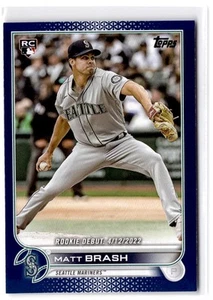2022 Topps Update Matt Brash RC #US274 Royal Blue Seattle Mariners - Picture 1 of 2
