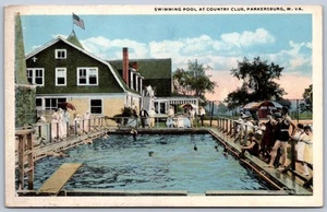 K29/ Parkersburg West Virginia Postcard c1910 Country Club Swimming Pool 130 - Picture 1 of 4