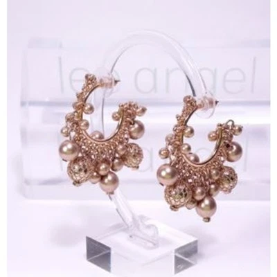 Neiman Marcus Lee ангел женщин сетки блестящий золотой мяч обруч серьги новый с Ярлыками 110 - Изображение 1 из 4