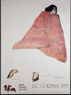 R. C. GORMAN - PÓSTER AUTOGRAFIADO FIRMADO CIRCA 1979 Foto 1 de 3