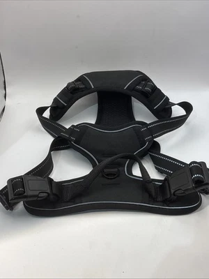 New No Pull Black Size Large Front Clip Heavy Duty Reflective Dog Harness - Image 1 of 4