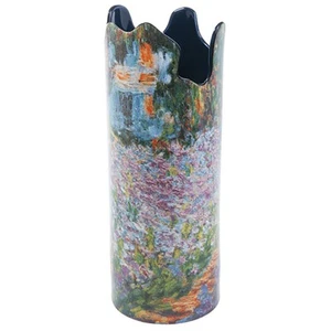 John Beswick Ceramic Vase Silhouette D'art Claude Monet Iris Bed in Garden - Picture 1 of 6