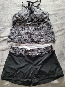 2 PIECE FULLER FIGURE LADIES TANKINI AND BOY SHORTS BATHING SUIT SIZE 20W - Picture 1 of 4