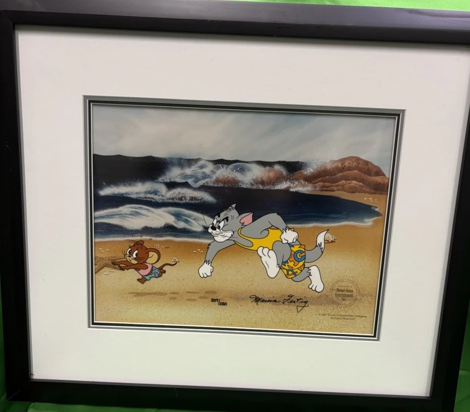 Marcia Fertig Signed "The Great Chase" Limited Edition Hand Painted Sericel COA - Image 1 of 4