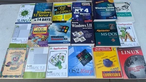Vintage Computer Books Lot of 18 - Programming, Windows, MS-DOS, LINUX Etc - Picture 1 of 3