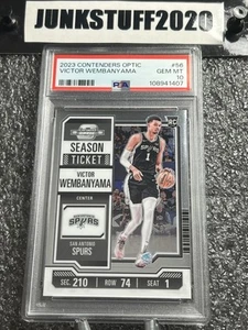 Boleto de novato 2023-24 Contenders Optic Victor Wembanyama PSA 10 Hobby Spurs #56 - Imagen 1 de 3