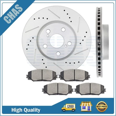 Pastillas y rotores de cerámica de freno delanteros para Toyota 09-19 para Corolla 08-14 Scion xD Foto 1 de 4