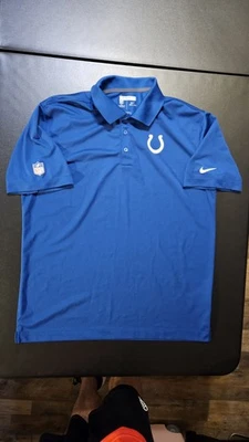 Camisa Polo Nike Dri-Fit Emitida por el Equipo Indianapolis Colts Para Hombres L Azul Manga Corta  Foto 1 de 4