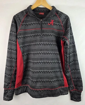 Alabama Crimson Tide Sweatshirt Womens Large Gray 1/4 Zip Long Sleeve Colosseum - Image 1 of 4