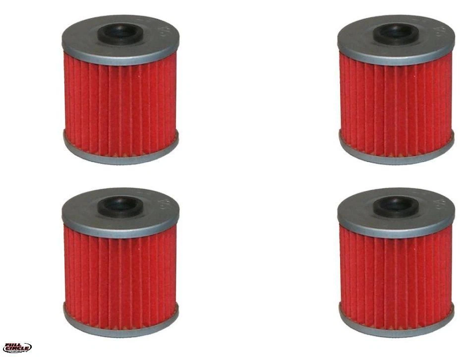 Pacote com 4 filtros de óleo Kawasaki KLR 650 KLR650 KLX650R Bayou 250,MX,ATV Hiflo Filtro - Imagem 1 de 1