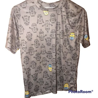 Minion Despicable Me Gray Short Sleeve T-Shirt Size XL (14/16) Boy  - Image 1 of 4