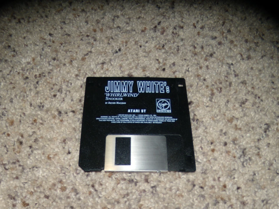 Jimmy White's "Whirlwind" Snooker Atari ST Game on 3.5" disk - Image 1 of 1
