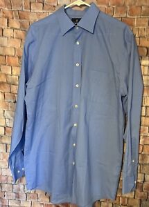 STAFFORD  TRAVEL  BLUE SHIRT BUTTON UP MENS Tailored Culture 16 1/2