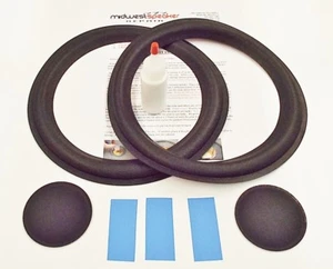 Advent Legacy II & III - 10" Woofer Foam Speaker Kit w/ Shims & Dust Caps! - Picture 1 of 2
