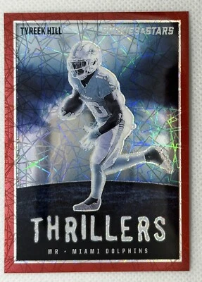 2023 Rookies & Stars #TH-19 Tyreek Hill Thrillers Red Lazer Longevity Prizm MIA - Image 1 of 2