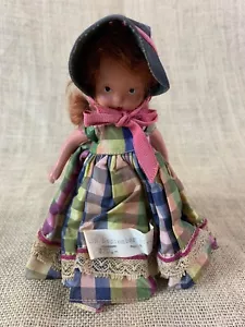 Muñeca Nancy Ann Storybook * NASB * 5 3/4" Piernas rígidas * Chica de septiembre * Bisque - Imagen 1 de 5
